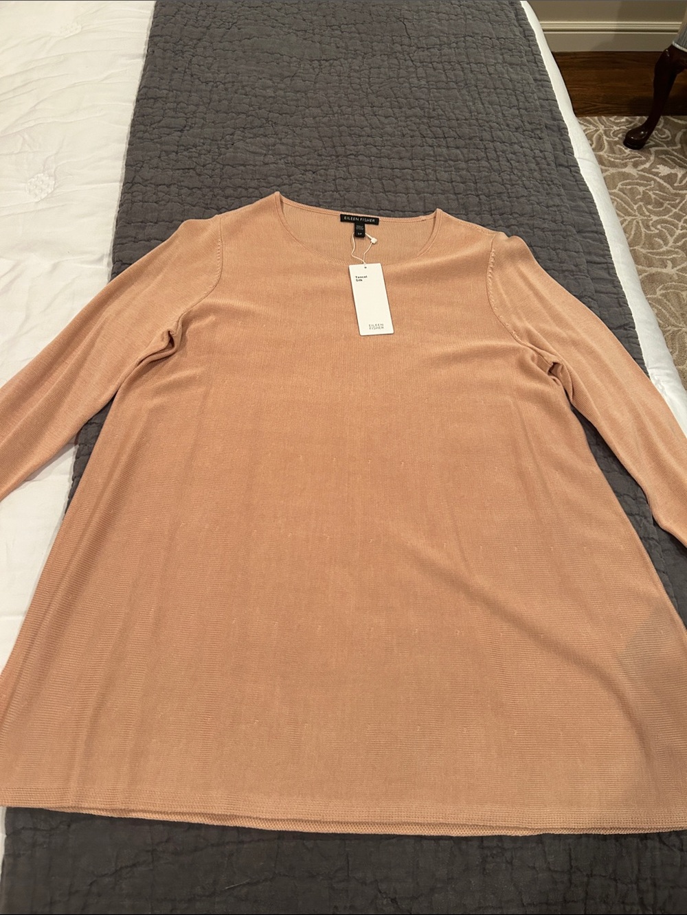 Eileen Fisher Dusty Peach Long Sleeve Tunic